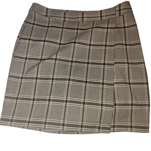 Ichi Plaid Women's Skirt In Black and White 38